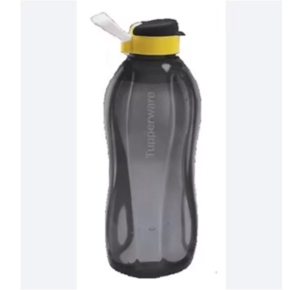 Tupperware Eco Fridge Water Bottle 2 Liter Black & Yellow - Picture 3 of 6